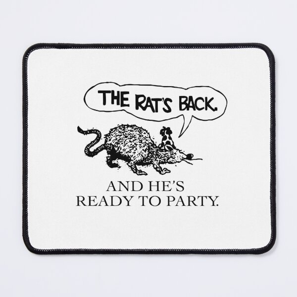 Item preview, The Rat's Back, And he's ready to party | Vintage design designed and sold by sillybitchin.