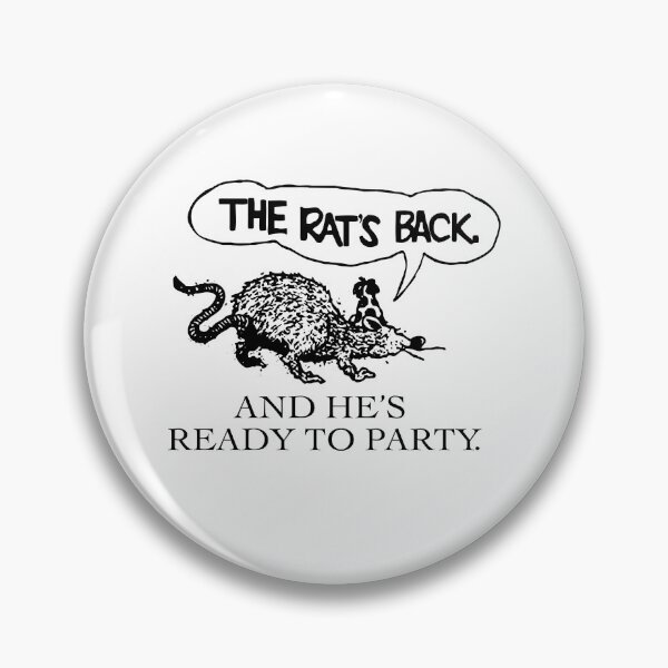 Item preview, The Rat's Back, And he's ready to party | Vintage design  designed and sold by sillybitchin.