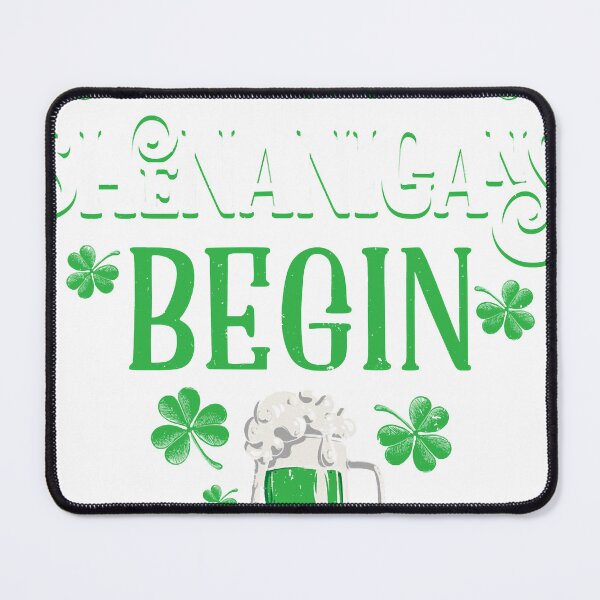 Item preview, Let The Shenanigans Begin St Patricks Day Men Drinking Beer Sweatshirt designed and sold by hegwerccmaitenh.