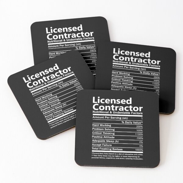 Item preview, Licensed Contractor T Shirt - Nutritional And Undeniable Factors Gift Item Tee designed and sold by miraschroe.
