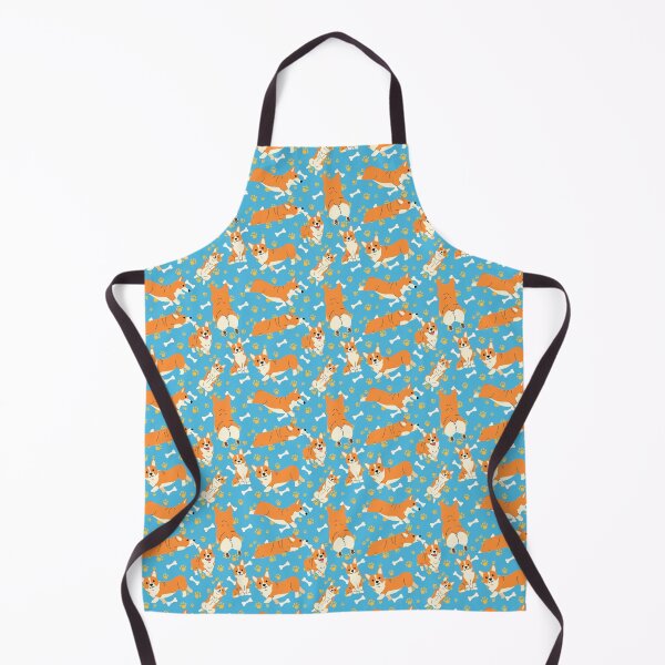 Item preview, Cute Corgi Dog Orange and Blue Pattern designed and sold by quinellie.