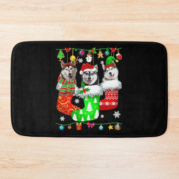 Item preview, Christmas Socks Pajama Siberian Husky Dog Puppy Lover designed and sold by PerkinsAarav.