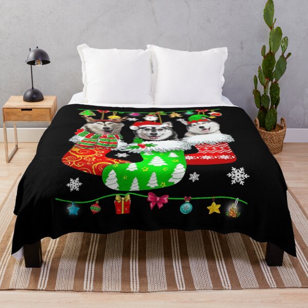Item preview, Christmas Socks Pajama Siberian Husky Dog Puppy Lover designed and sold by PerkinsAarav.