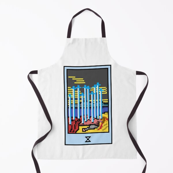 Item preview, Wait, is this pixel art tarot? White - Minor Arcana 'Ten of Swords' (Design for T-shirt, stickers and other accessories) designed and sold by Pixel Waite.