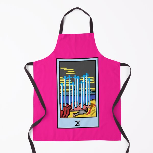 Item preview, Wait, is this pixel art tarot? Pink - Minor Arcana 'Ten of Swords' (Design for T-shirt, stickers and other accessories) designed and sold by Pixel Waite.