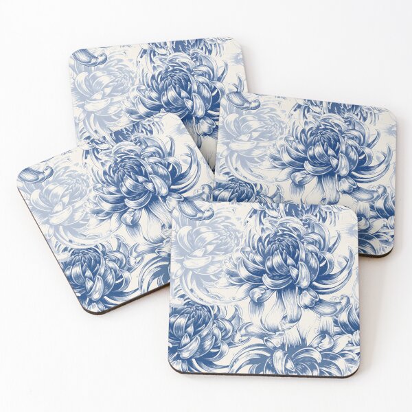 Item preview, Chrysanthemum Vintage Floral Pattern designed and sold by nouveaudecor.