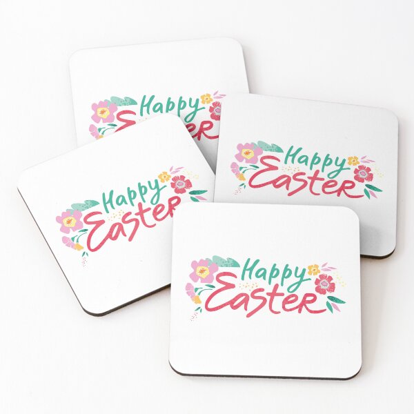Item preview, happy easter spring writing with flowers and colors designed and sold by JAG2B.