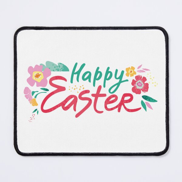 Item preview, happy easter spring writing with flowers and colors designed and sold by JAG2B.