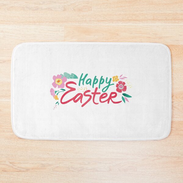 Item preview, happy easter spring writing with flowers and colors designed and sold by JAG2B.