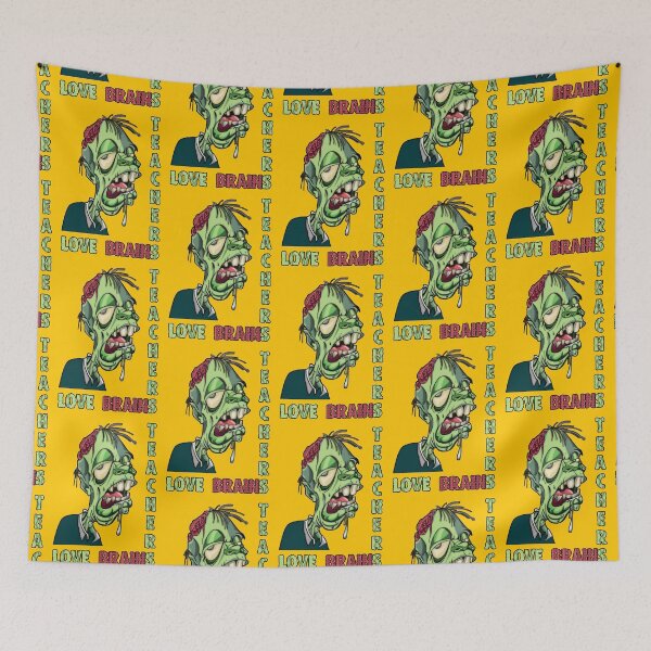Item preview, Teachers love brains (zombie) designed and sold by SolidEarthArt.