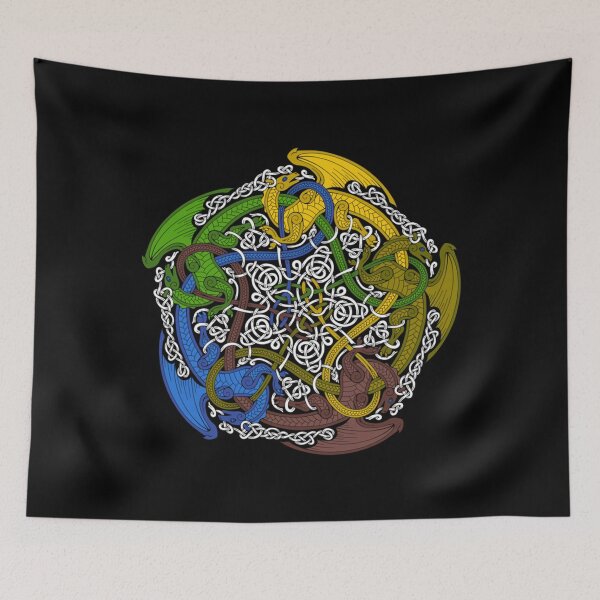 Item preview, Noeud de cinq dragons (couleur) . classique designed and sold by fieroiqfarel.