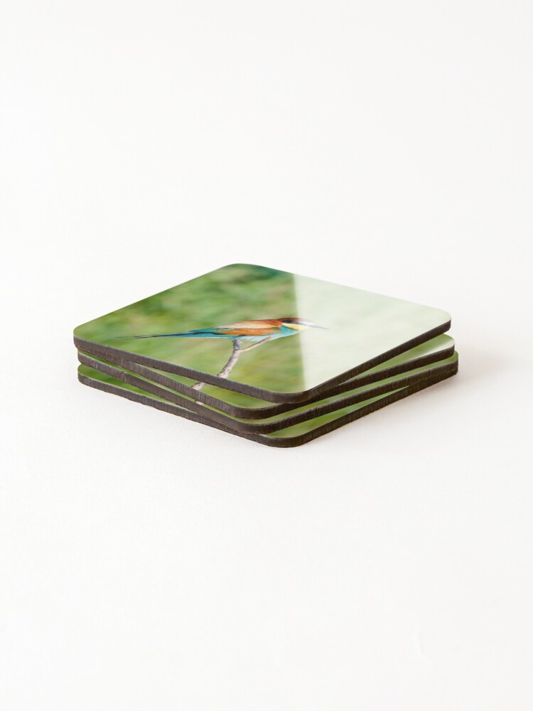 Thumbnail 4 of 5, Coasters (Set of 4), European bee-eater (Merops apiaster) designed and sold by GrahamPrentice.