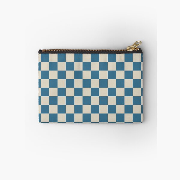 Item preview, Checkerboard Check Checkered Pattern in Boho Blue and Beige designed and sold by kierkegaard.