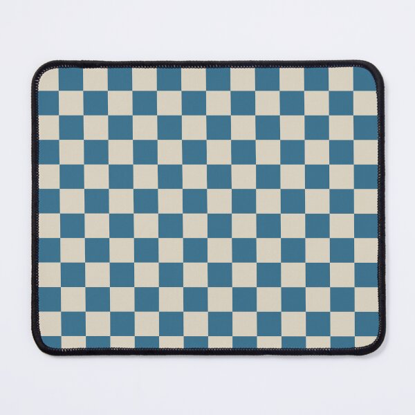 Item preview, Checkerboard Check Checkered Pattern in Boho Blue and Beige designed and sold by kierkegaard.