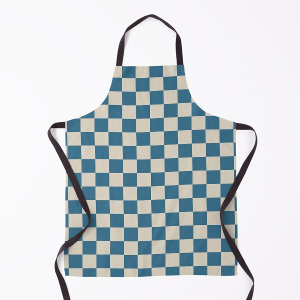 Item preview, Checkerboard Check Checkered Pattern in Boho Blue and Beige designed and sold by kierkegaard.