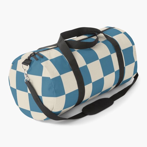 Item preview, Checkerboard Check Checkered Pattern in Boho Blue and Beige designed and sold by kierkegaard.