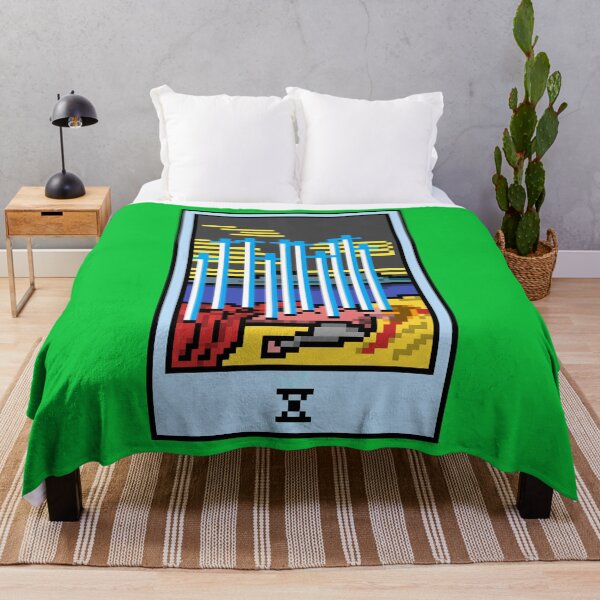 Item preview, Wait, is this pixel art tarot? Green - Minor Arcana 'Ten of Swords' (Design for T-shirt, stickers and other accessories) designed and sold by Pixel Waite.