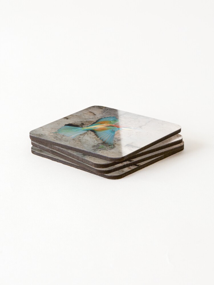 Thumbnail 4 of 5, Coasters (Set of 4), European bee-eater (Merops apiaster) designed and sold by GrahamPrentice.
