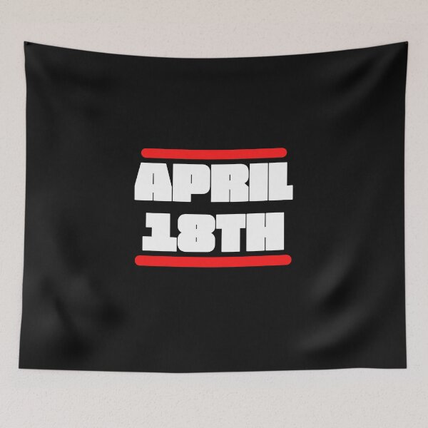 Item preview, Vintage April !8th Bold Typography  designed and sold by garniturex.