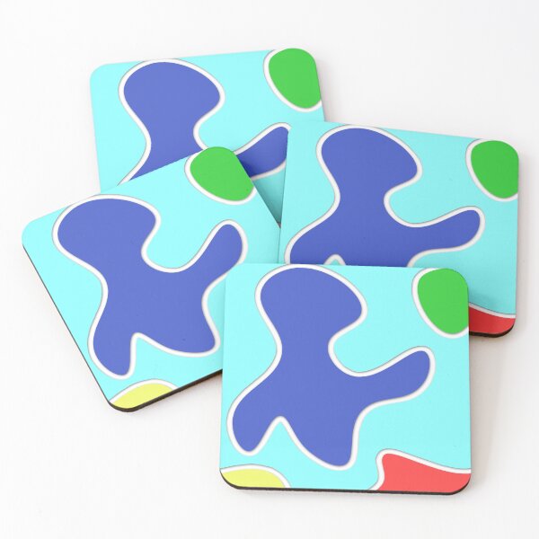 Item preview, Colorful abstract rainbow wiggly wavy shapes cutout graphics 01 designed and sold by James-Cole.