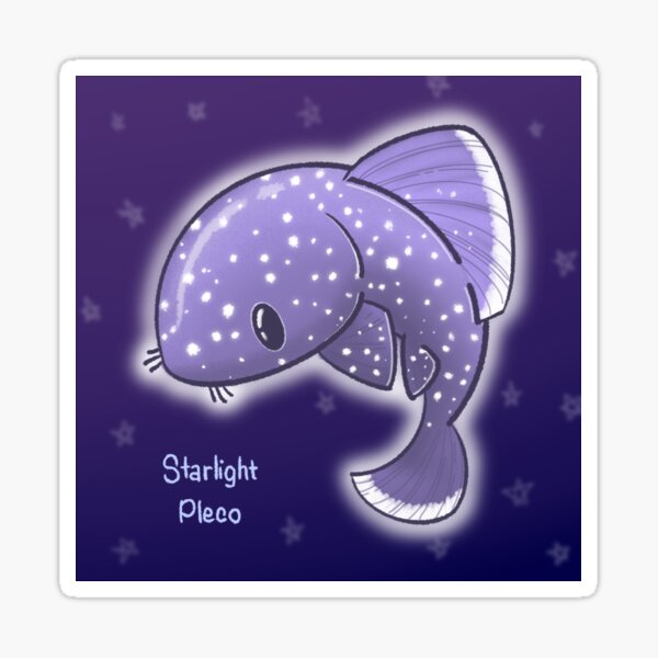 Vista previa del artículo con la obra «Pleco luz de las estrellas», diseñado y vendido por whaletinyfish.