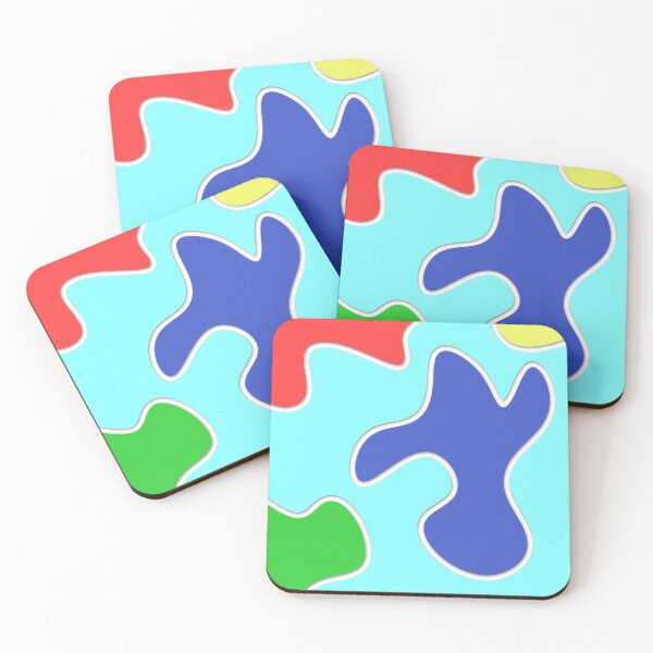 Item preview, Colorful abstract rainbow wiggly wavy shapes cutout graphics 02 designed and sold by James-Cole.