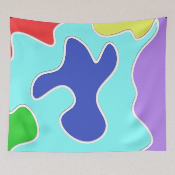 Item preview, Colorful abstract rainbow wiggly wavy shapes cutout graphics 02 designed and sold by James-Cole.