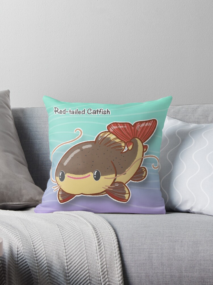 Red tailed Catfish Pillow for Sale by whaletinyfish Redbubble