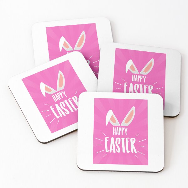 Item preview, pink square with bunny ear for easter designed and sold by JAG2B.