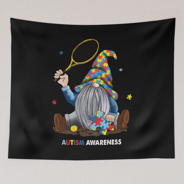 Item preview, Best Autism Awareness Tennis Gnome Puzzle Ribbon Disability Sport Lover designed and sold by adsmod.
