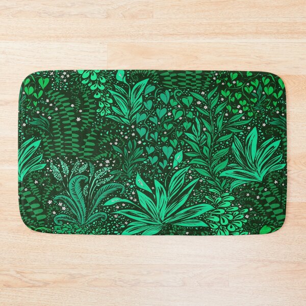 Item preview, Lush Green Greenery Plant Pattern on Dark Background designed and sold by DilatorySloth.