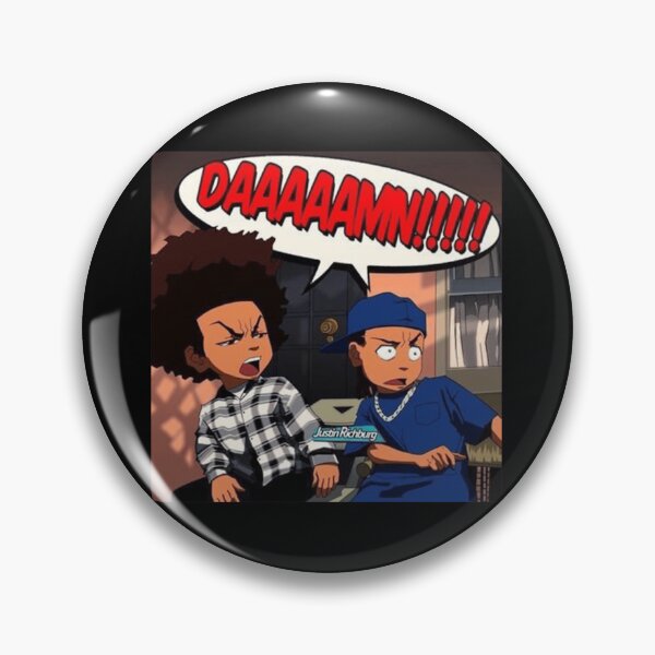 Item preview, The Boondocks (DAMN meme) Huey x Riley Freeman . classique designed and sold by biddixgapilk.