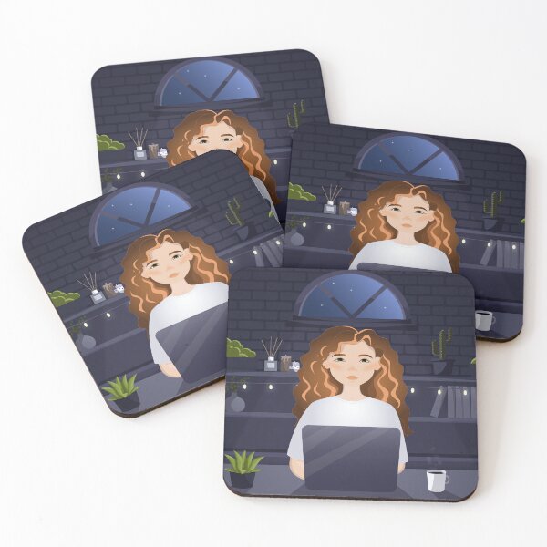 Item preview, woman working on laptop,businesswoman working on laptop, home office concept, student or freelancer, social networking, online learning, distance learning, online work, distance work	 designed and sold by SkadhiEir.
