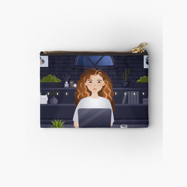 Item preview, woman working on laptop,businesswoman working on laptop, home office concept, student or freelancer, social networking, online learning, distance learning, online work, distance work	 designed and sold by SkadhiEir.