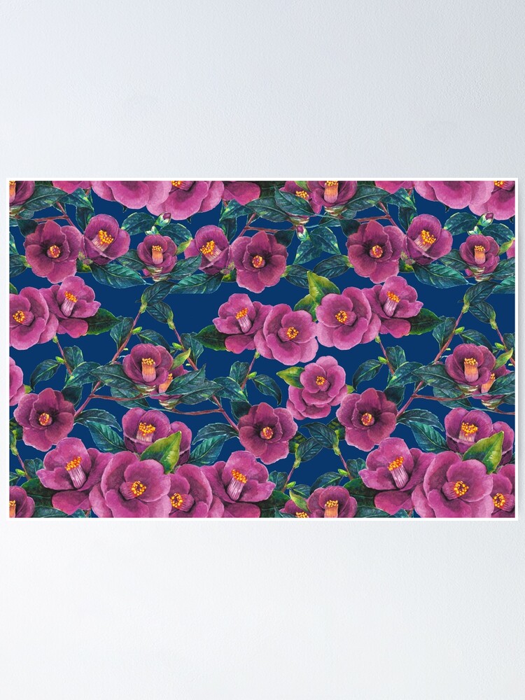 Póster «Flores de camelia violeta» de janeferwong | Redbubble