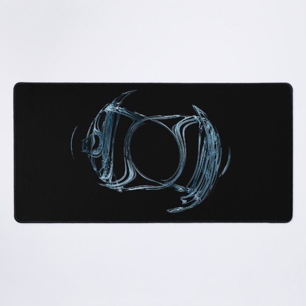 Item preview, 3D Fractal noise emblem, twisted, chaotic, metallic and shiny in blue designed and sold by James-Cole.