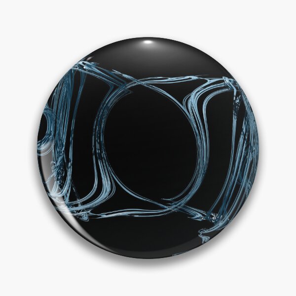 Item preview, 3D Fractal noise emblem, twisted, chaotic, metallic and shiny in blue designed and sold by James-Cole.