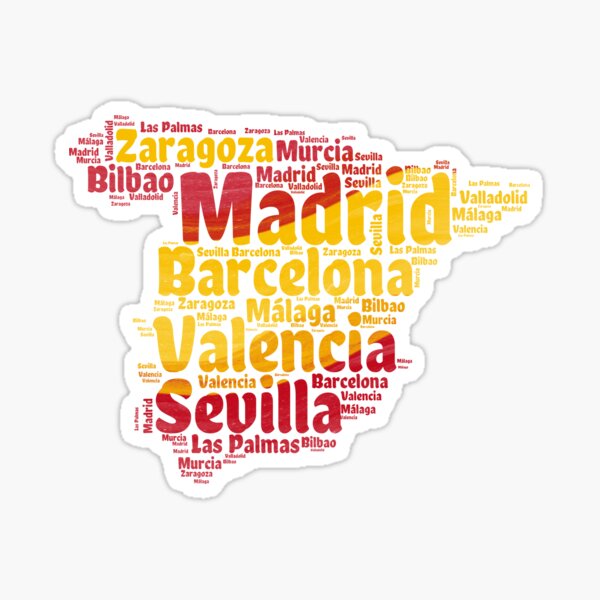 "Zaragoza" Sticker for Sale by WordsMaps Redbubble