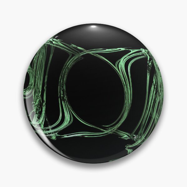 Item preview, 3D Fractal noise emblem, twisted, chaotic, metallic and shiny in Green designed and sold by James-Cole.