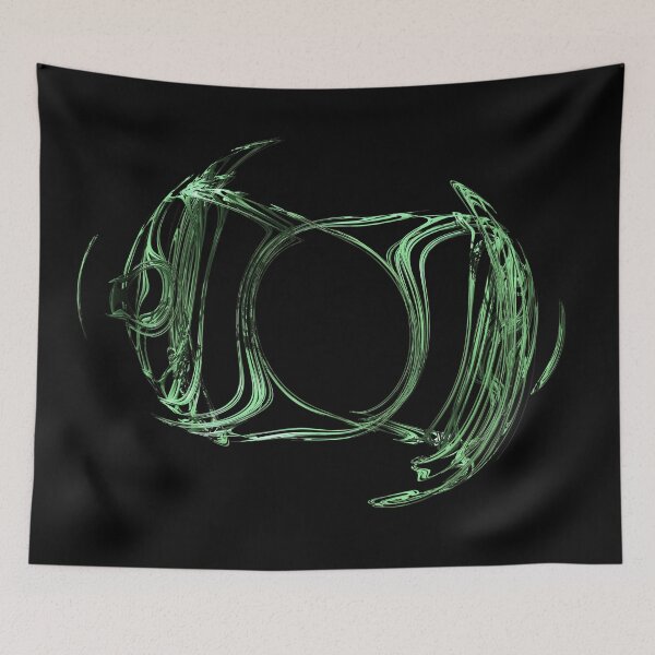 Item preview, 3D Fractal noise emblem, twisted, chaotic, metallic and shiny in Green designed and sold by James-Cole.