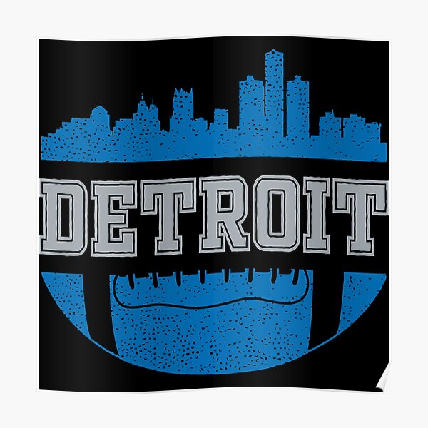 Detroit Football Honolulu Blue & Silver Fan TShirt