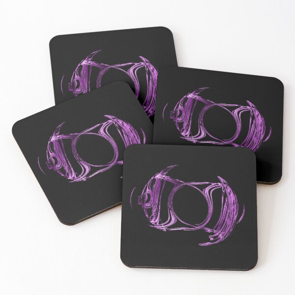 Item preview, 3D Fractal noise emblem, twisted, chaotic, metallic and shiny in Pink designed and sold by James-Cole.