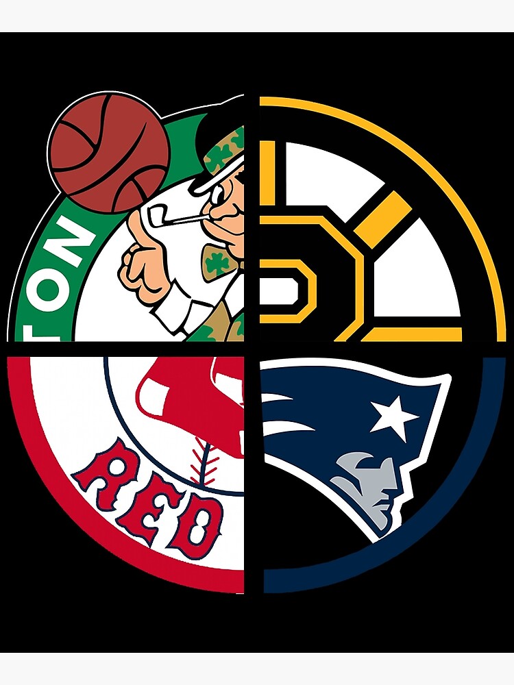 Boston Sports Sticker Mounted Print for Sale by NathanBetti09