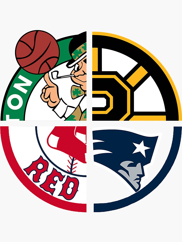 Boston Sports Fan Logo / Vinyl Vehicle Red Sox Patriots Decal Window Sticker