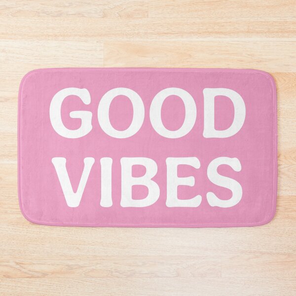 Item preview, Good Vibes (White Pink) Positive Mantra Print designed and sold by ToluaPrints.