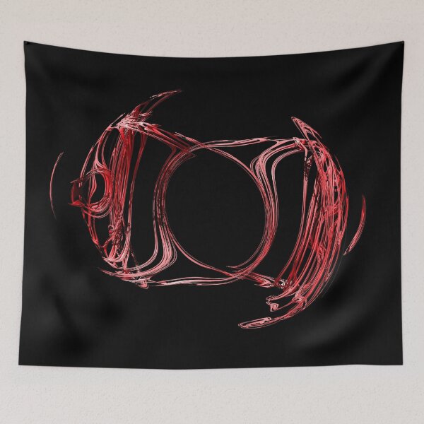 Item preview, 3D Fractal noise emblem, twisted, chaotic, metallic and shiny in Red designed and sold by James-Cole.