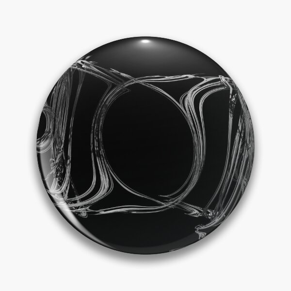 Item preview, 3D Fractal noise emblem, twisted, chaotic, metallic and shiny in Silver Chrome designed and sold by James-Cole.