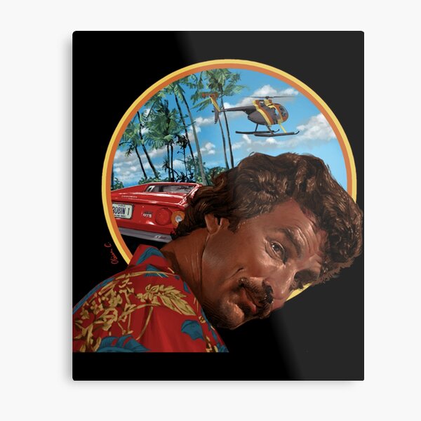 TOM SELLECK Magnum PI Tigers Hat 8 x 10 Glossy Photo P.I. Poster Man Cave