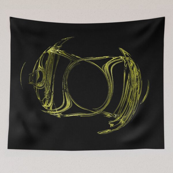 Item preview, 3D Fractal noise emblem, twisted, chaotic, metallic and shiny in Yellow Gold designed and sold by James-Cole.