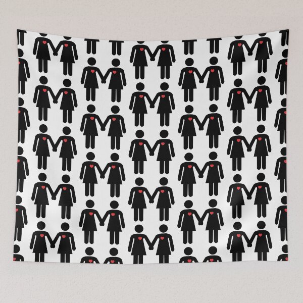 Item preview, 2 girls holding hands in love - Lesbian Interest - from Bent Sentiments designed and sold by bentsentiments.